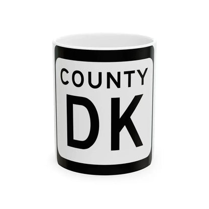 WIS County DK (Wisconsin) (Road Sign) White Coffee Mug 11oz - Go Mug Yourself