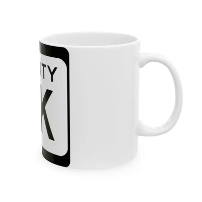 WIS County DK (Wisconsin) (Road Sign) White Coffee Mug - Go Mug Yourself