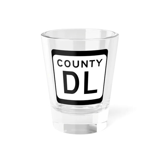 WIS County DL (Wisconsin) (Road Sign) Shot Glass 1.5oz 1.5oz - Go Mug Yourself