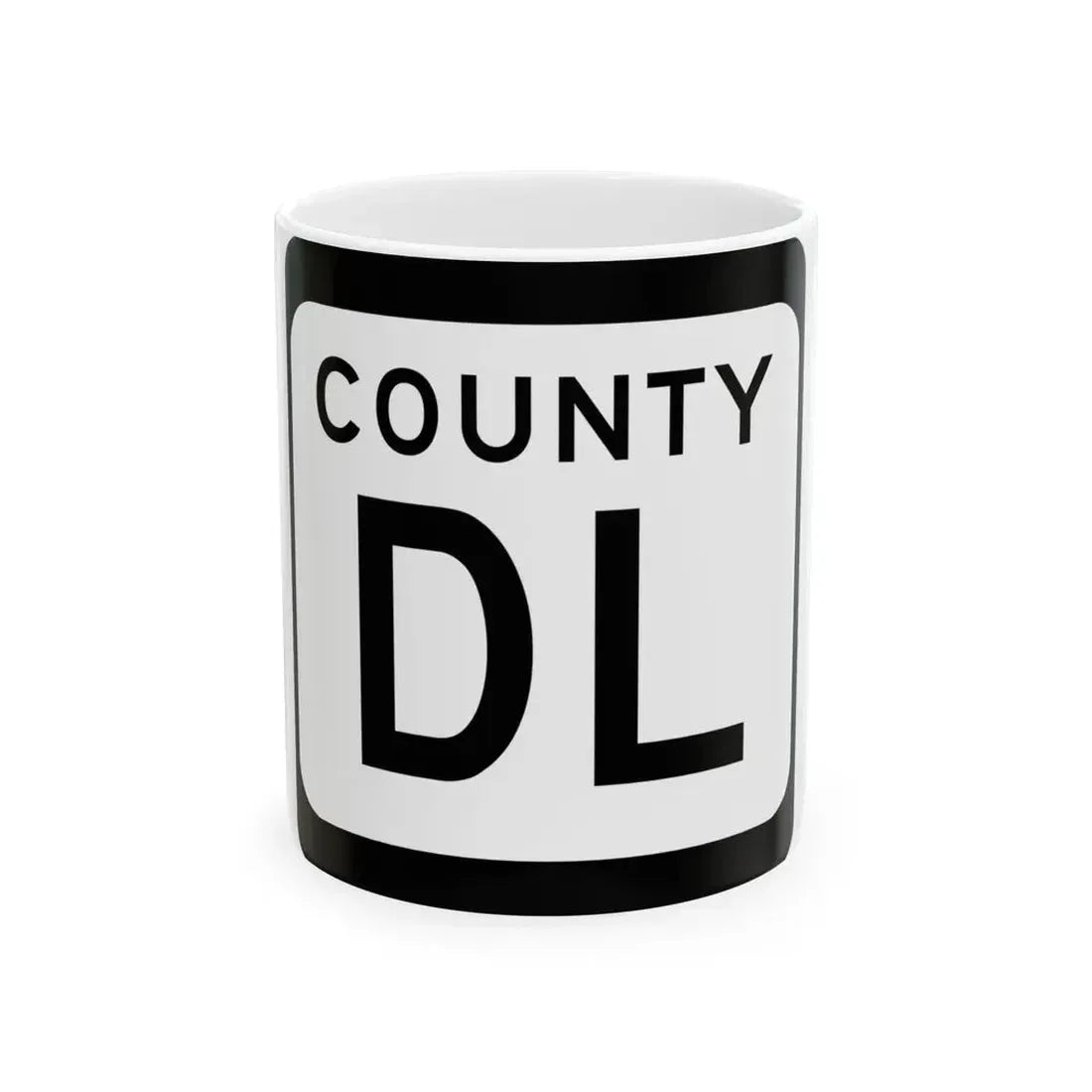 WIS County DL (Wisconsin) (Road Sign) White Coffee Mug 11oz - Go Mug Yourself