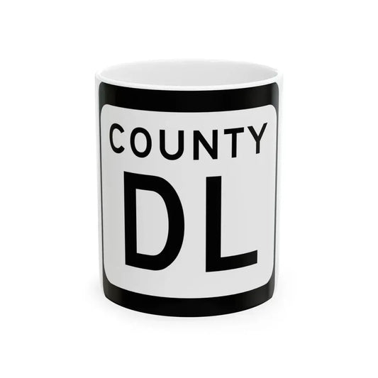 WIS County DL (Wisconsin) (Road Sign) White Coffee Mug 11oz - Go Mug Yourself