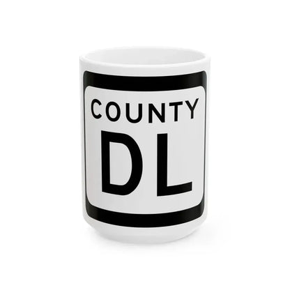 WIS County DL (Wisconsin) (Road Sign) White Coffee Mug 15oz - Go Mug Yourself