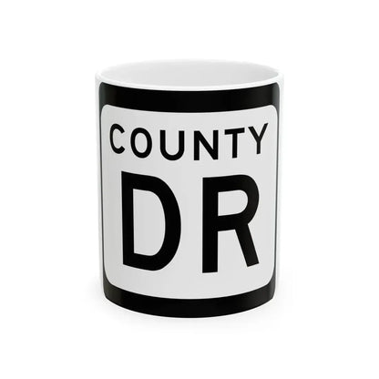 WIS County DR (Wisconsin) (Road Sign) White Coffee Mug 11oz - Go Mug Yourself