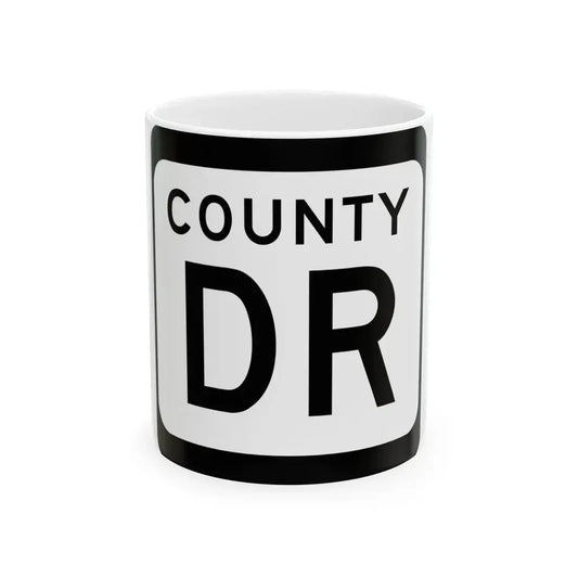 WIS County DR (Wisconsin) (Road Sign) White Coffee Mug 11oz - Go Mug Yourself
