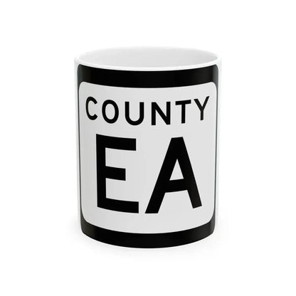 WIS County EA (Wisconsin) (Road Sign) White Coffee Mug 11oz - Go Mug Yourself