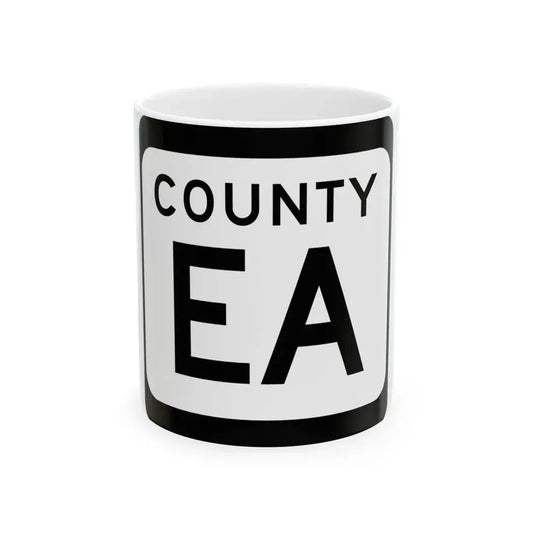 WIS County EA (Wisconsin) (Road Sign) White Coffee Mug 11oz - Go Mug Yourself