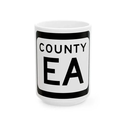 WIS County EA (Wisconsin) (Road Sign) White Coffee Mug 15oz - Go Mug Yourself