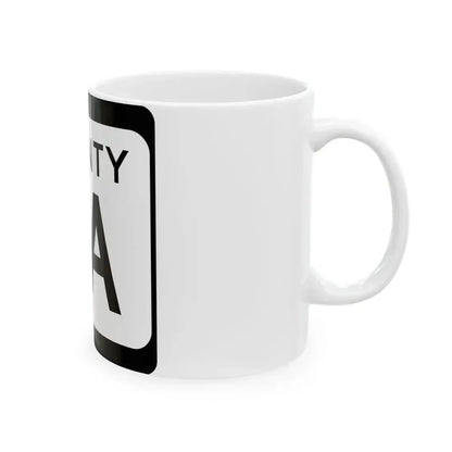 WIS County EA (Wisconsin) (Road Sign) White Coffee Mug - Go Mug Yourself