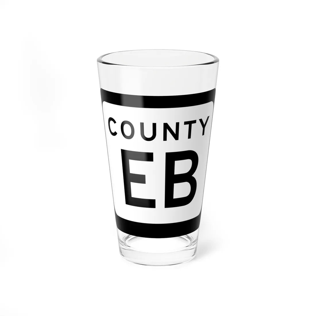 WIS County EB (Wisconsin) (Road Sign) Pint Glss 16oz 16oz - Go Mug Yourself
