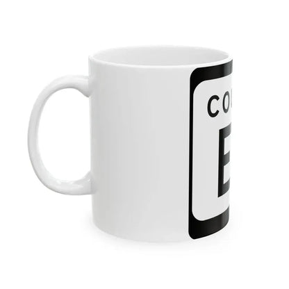 WIS County EE (Wisconsin) (Road Sign) White Coffee Mug - Go Mug Yourself