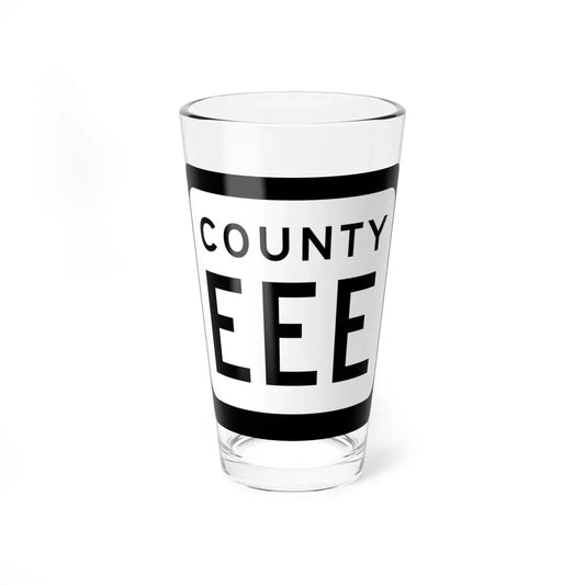 WIS County EEE (Wisconsin) (Road Sign) Pint Glass 16oz 16oz - Go Mug Yourself