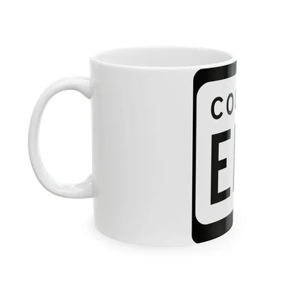 WIS County EEE (Wisconsin) (Road Sign) White Coffee Mug - Go Mug Yourself