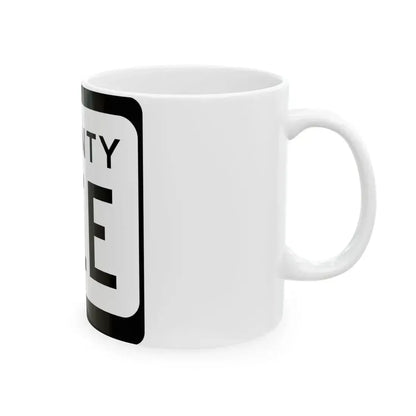 WIS County EEE (Wisconsin) (Road Sign) White Coffee Mug - Go Mug Yourself