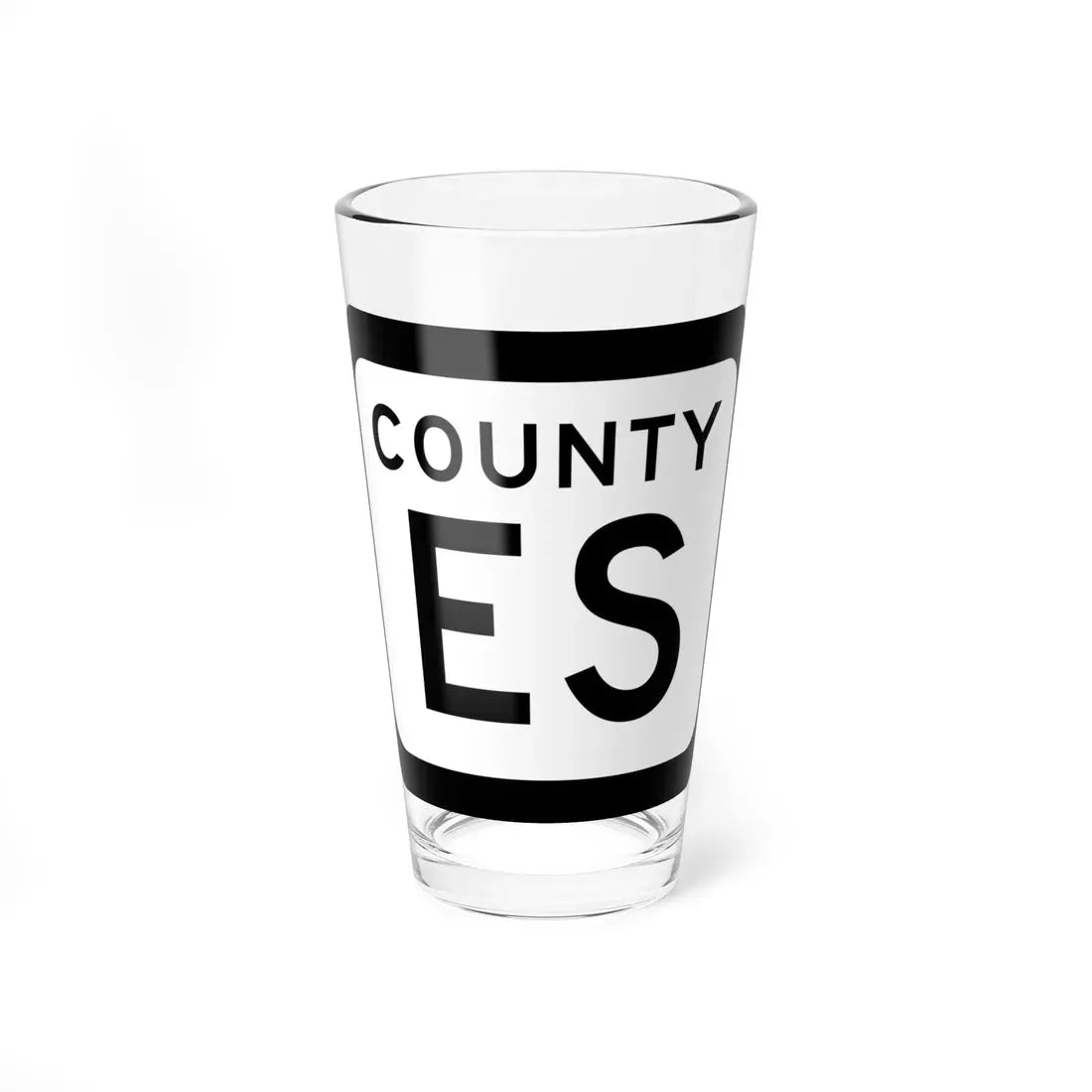 WIS County ES (Wisconsin) (Road Sign) Pint Glass 16oz 16oz - Go Mug Yourself