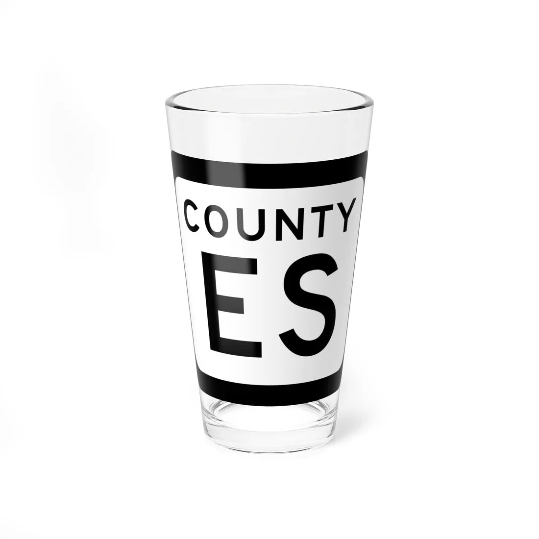 WIS County ES (Wisconsin) (Road Sign) Pint Glss 16oz 16oz - Go Mug Yourself