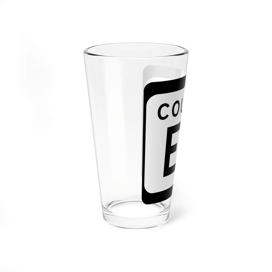 WIS County ES (Wisconsin) (Road Sign) Pint Glss 16oz - Go Mug Yourself