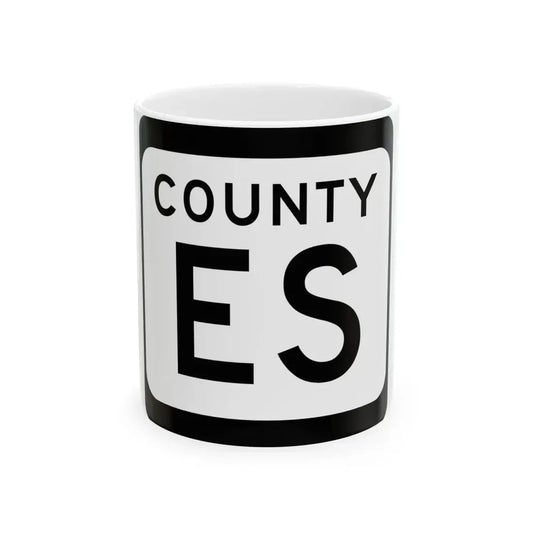 WIS County ES (Wisconsin) (Road Sign) White Coffee Mug 11oz - Go Mug Yourself