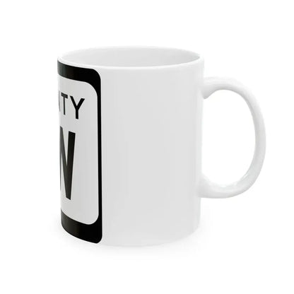 WIS County EW (Wisconsin) (Road Sign) White Coffee Mug - Go Mug Yourself