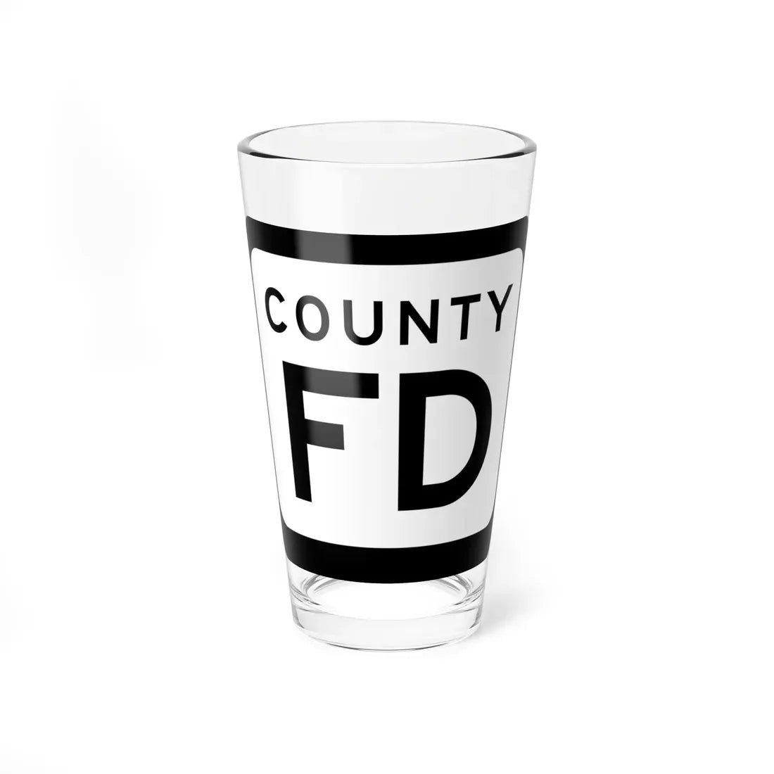 WIS County FD (Wisconsin) (Road Sign) Pint Glass 16oz 16oz - Go Mug Yourself