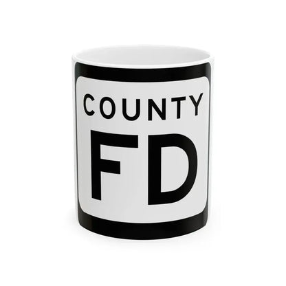 WIS County FD (Wisconsin) (Road Sign) White Coffee Mug 11oz - Go Mug Yourself
