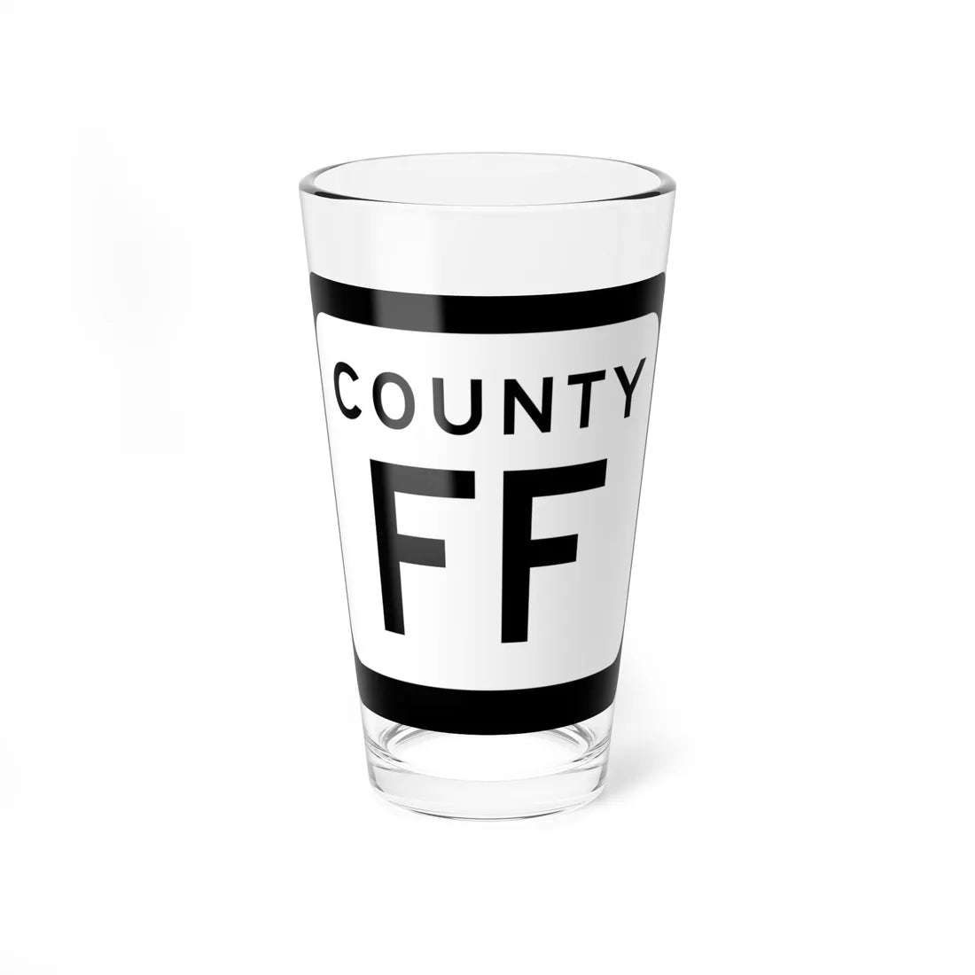 WIS County FF (Wisconsin) (Road Sign) Pint Glss 16oz 16oz - Go Mug Yourself