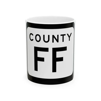 WIS County FF (Wisconsin) (Road Sign) White Coffee Mug 11oz - Go Mug Yourself