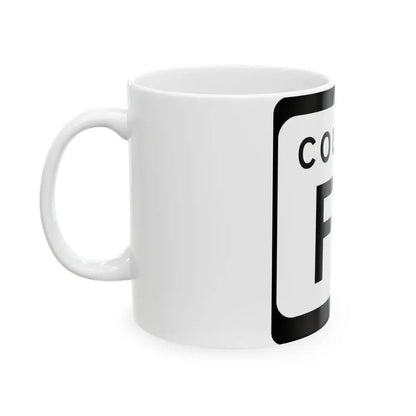 WIS County FF (Wisconsin) (Road Sign) White Coffee Mug - Go Mug Yourself