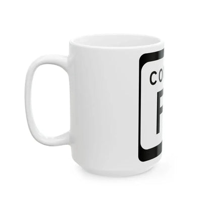 WIS County FF (Wisconsin) (Road Sign) White Coffee Mug - Go Mug Yourself