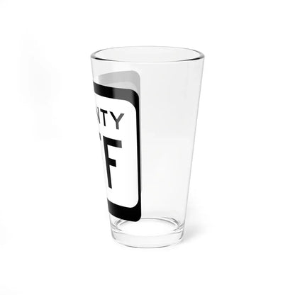 WIS County FFF (Wisconsin) (Road Sign) Pint Glass 16oz - Go Mug Yourself