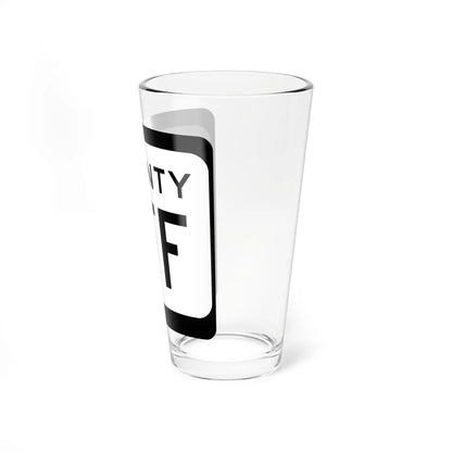 WIS County FFF (Wisconsin) (Road Sign) Pint Glss 16oz - Go Mug Yourself