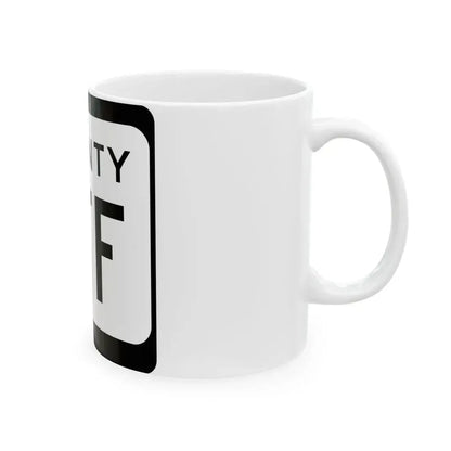 WIS County FFF (Wisconsin) (Road Sign) White Coffee Mug - Go Mug Yourself