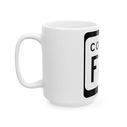WIS County FFF (Wisconsin) (Road Sign) White Coffee Mug - Go Mug Yourself