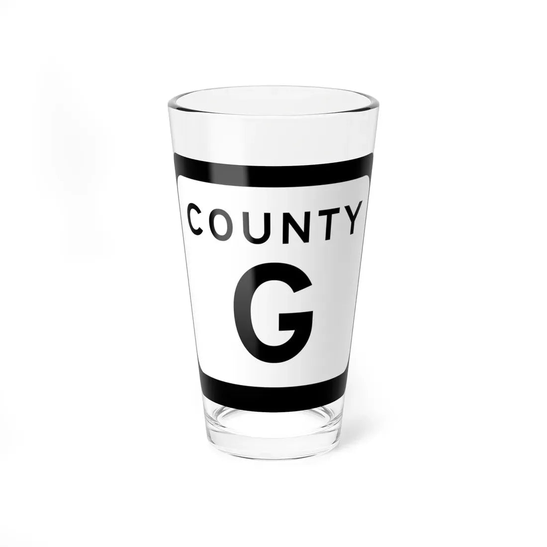 WIS County G (Wisconsin) (Road Sign) Pint Glass 16oz 16oz - Go Mug Yourself