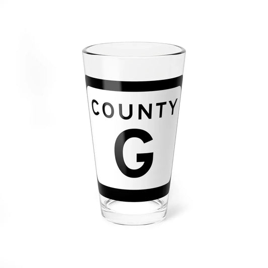 WIS County G (Wisconsin) (Road Sign) Pint Glass 16oz 16oz - Go Mug Yourself