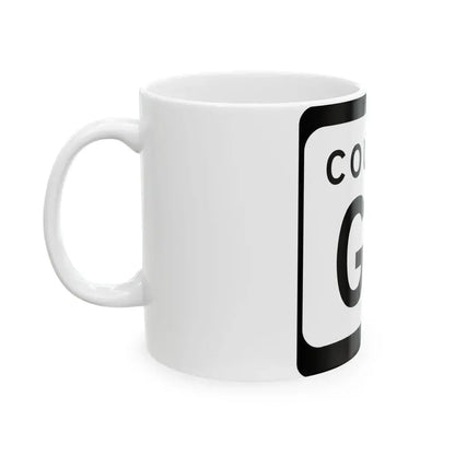 WIS County GG (Wisconsin) (Road Sign) White Coffee Mug - Go Mug Yourself