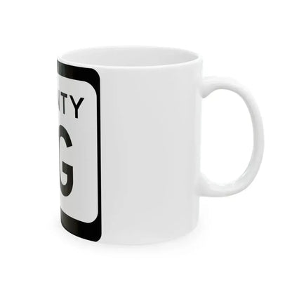 WIS County GG (Wisconsin) (Road Sign) White Coffee Mug - Go Mug Yourself