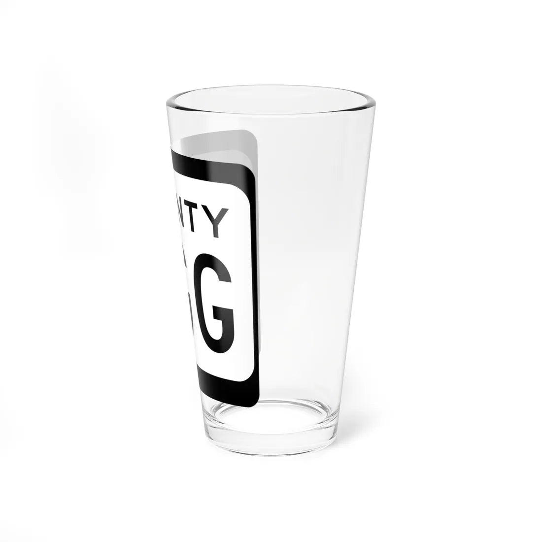 WIS County GGG (Wisconsin) (Road Sign) Pint Glss 16oz - Go Mug Yourself