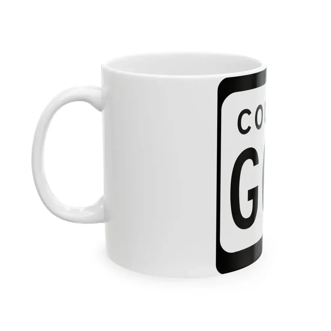 WIS County GGG (Wisconsin) (Road Sign) White Coffee Mug - Go Mug Yourself