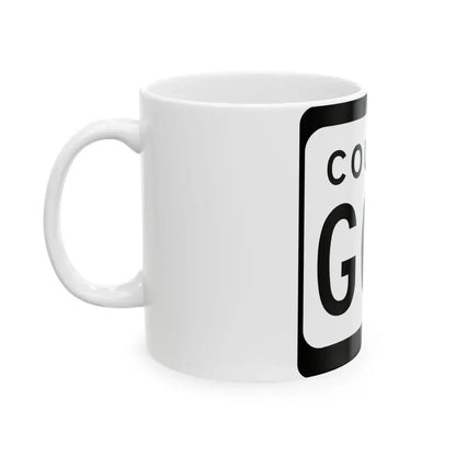 WIS County GGG (Wisconsin) (Road Sign) White Coffee Mug - Go Mug Yourself