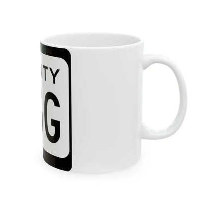 WIS County GGG (Wisconsin) (Road Sign) White Coffee Mug - Go Mug Yourself