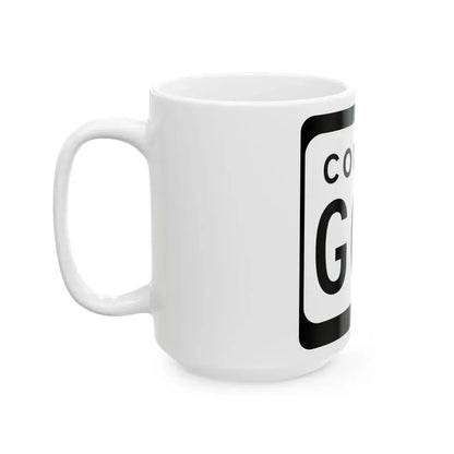 WIS County GGG (Wisconsin) (Road Sign) White Coffee Mug - Go Mug Yourself
