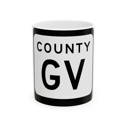 WIS County GV (Wisconsin) (Road Sign) White Coffee Mug 11oz - Go Mug Yourself