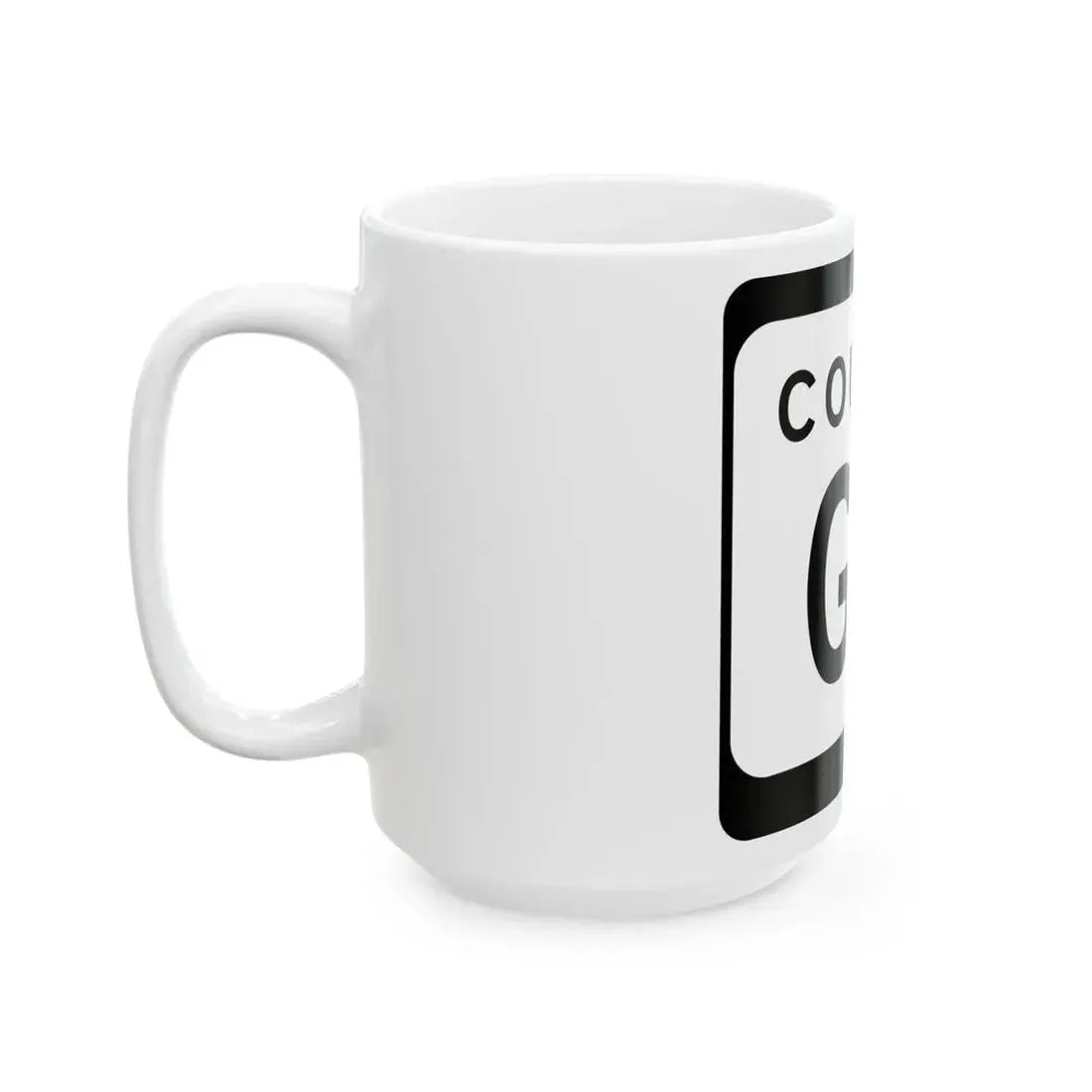 WIS County GV (Wisconsin) (Road Sign) White Coffee Mug - Go Mug Yourself