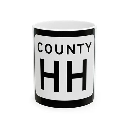 WIS County HH (Wisconsin) (Road Sign) White Coffee Mug 11oz - Go Mug Yourself