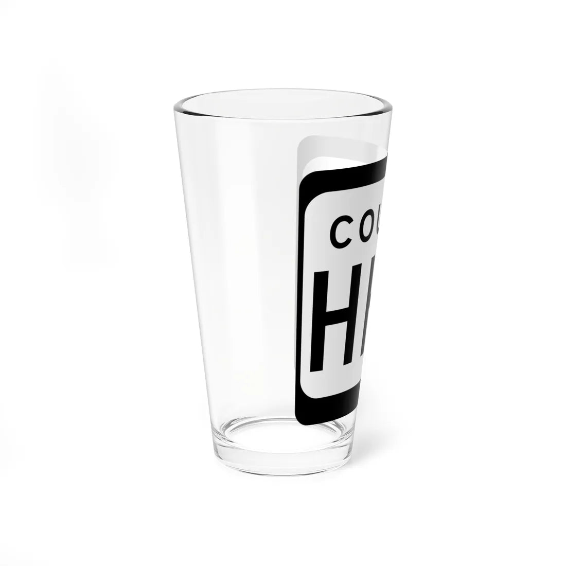WIS County HHH (Wisconsin) (Road Sign) Pint Glss 16oz - Go Mug Yourself