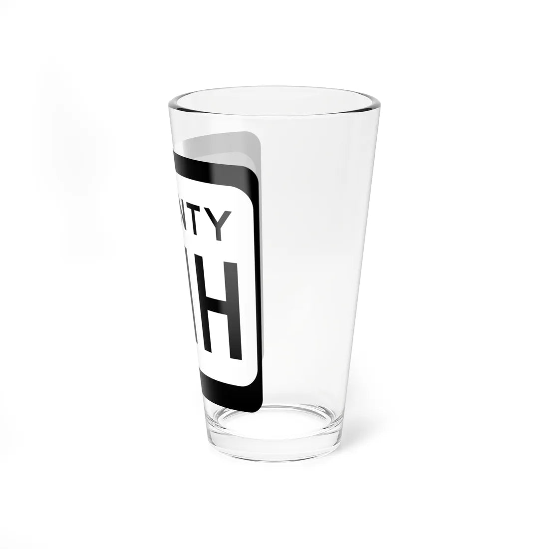 WIS County HHH (Wisconsin) (Road Sign) Pint Glss 16oz - Go Mug Yourself