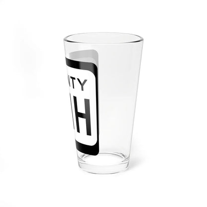 WIS County HHH (Wisconsin) (Road Sign) Pint Glss 16oz - Go Mug Yourself