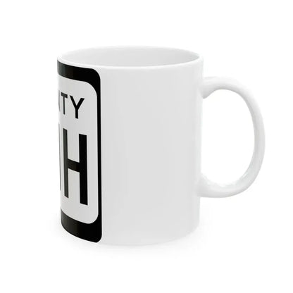 WIS County HHH (Wisconsin) (Road Sign) White Coffee Mug - Go Mug Yourself