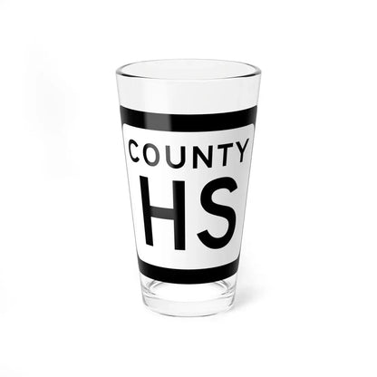 WIS County HS (Wisconsin) (Road Sign) Pint Glass 16oz 16oz - Go Mug Yourself