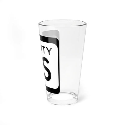WIS County HS (Wisconsin) (Road Sign) Pint Glass 16oz - Go Mug Yourself